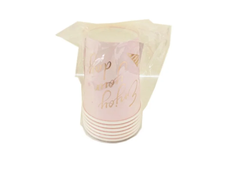 Paper Cup Birthday Gold 250ml