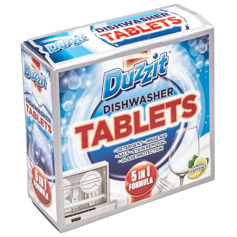 5-in-1 Dishwasher Tablets - Lemon - Pack of 12 - By Duzzit