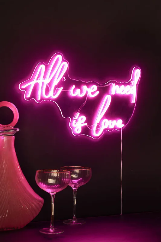 All We Need Is Love LED Acrylic Neon Light