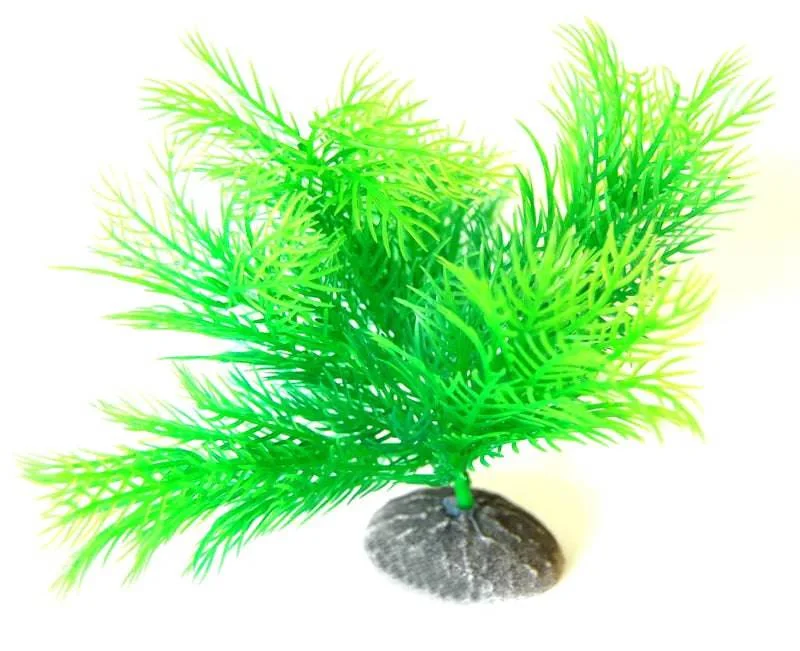 Aquarium Decoration Plastic Fern Green 14cm