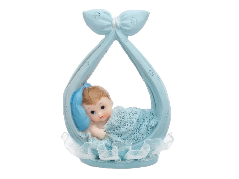 Baby Boy in Blue Scarf Cake Topper