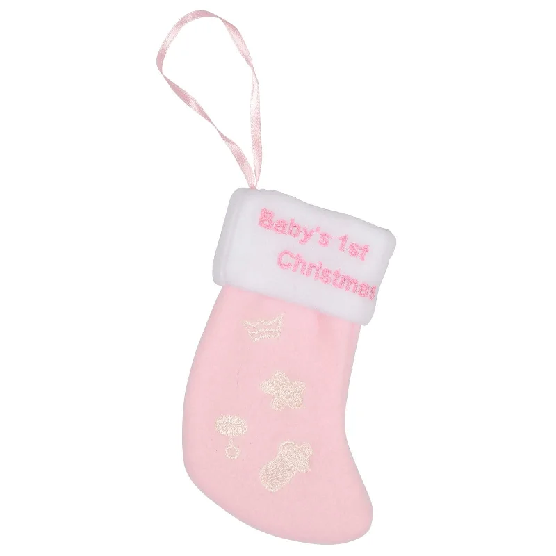 Baby's 1st Christmas Mini Stocking Hanging Tree Decoration