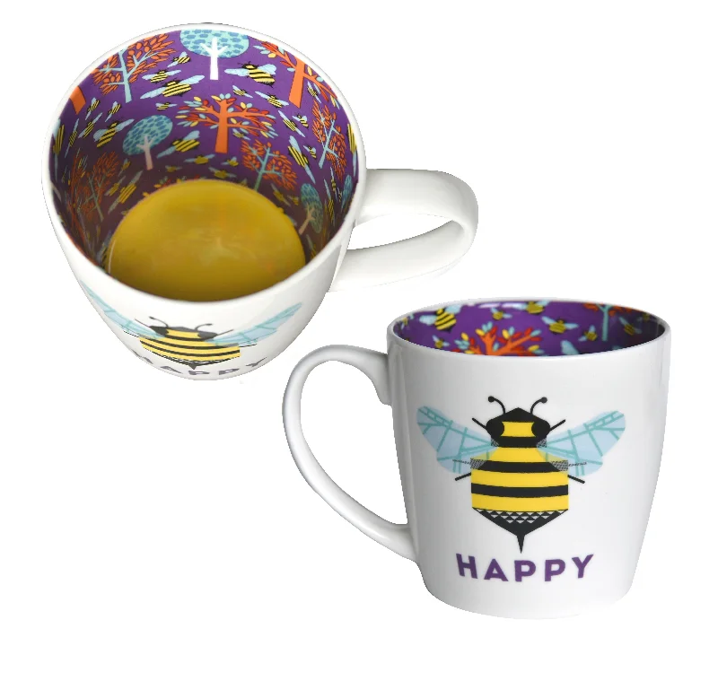 Bee Happy Inside Out Mug In Gift Box