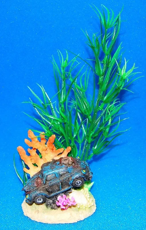 Beetle Car Wreck Aquarium Ornament