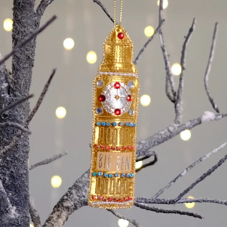 Big Ben Embroidered Tree Decoration