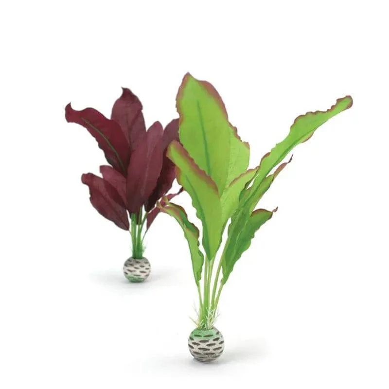 biOrb Medium Purple / Green Silk Plant  x2  Aquarium Decoration