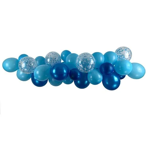 Blue Mix Balloon Arch DIY Kit - 33 Balloons - 2.5m