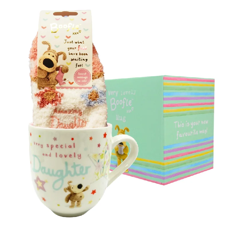 Boofle Lovely Daughter Mug & Socks Gift Set