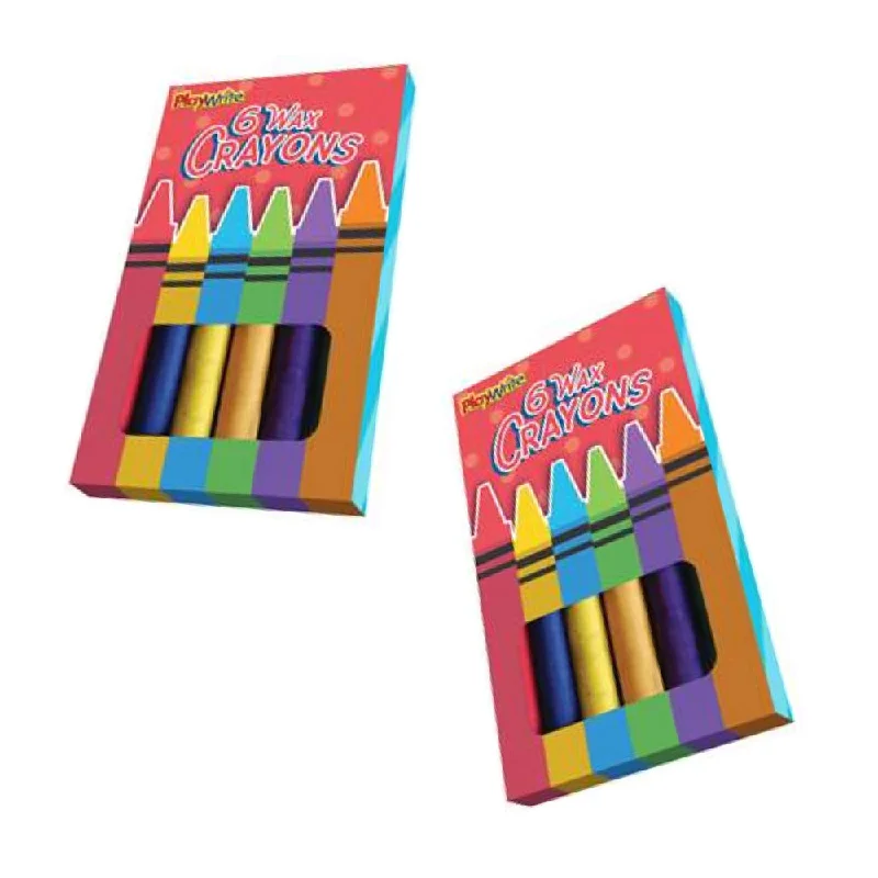 Box of 6 Wax Crayons - 9cm