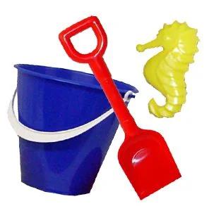 Bucket, Spade & Mould Set - Assorted Designs - 15.2cm