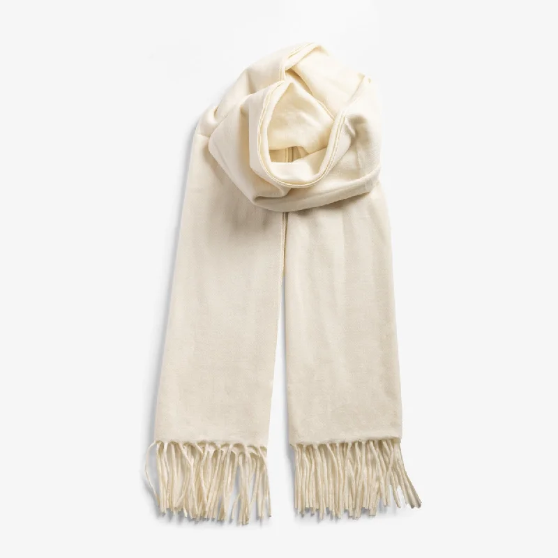 Cashmere Woollen Scarf White