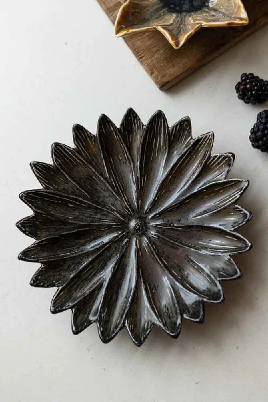 Cocoa Lotus Flower Trinket Dish