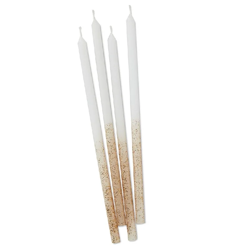 Hallmark : White Glitter-Dipped Tall Birthday Candles, Set of 12