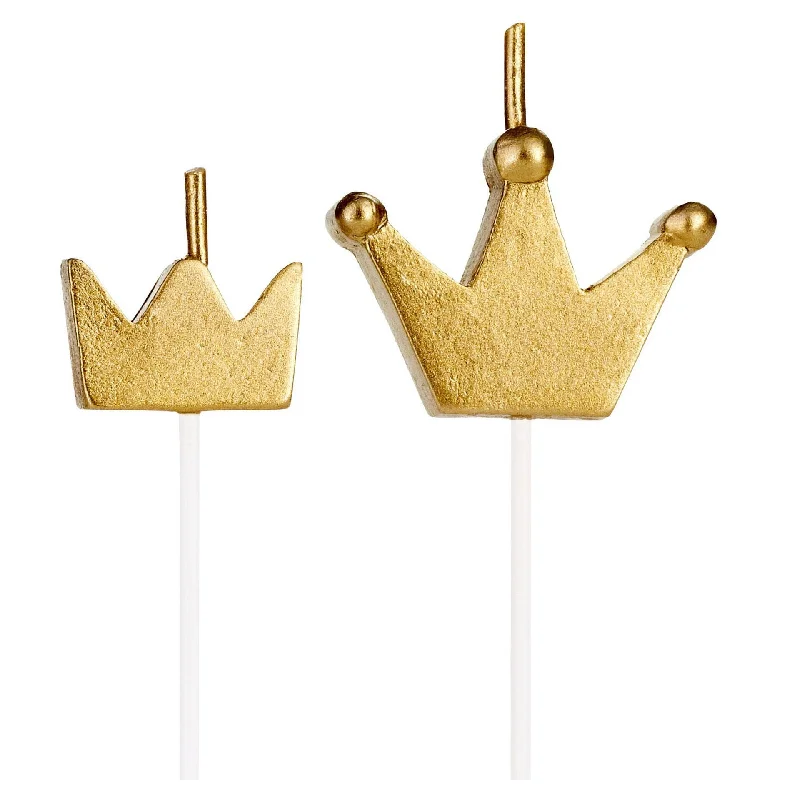 Hallmark : Gold Crown Birthday Candles, Set of 6