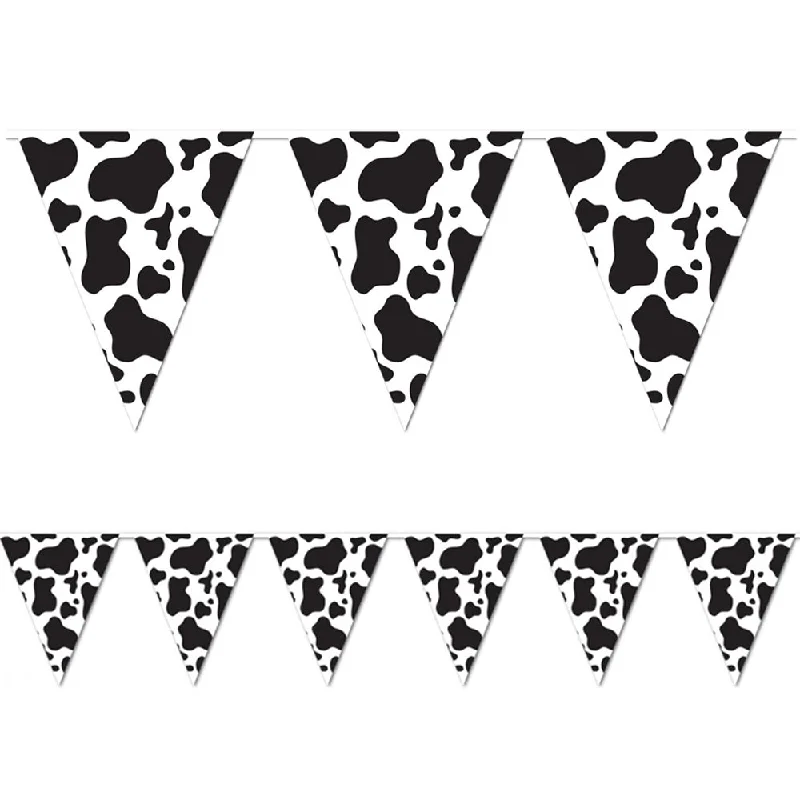 Cow Print Plastic Bunting - 3.66m