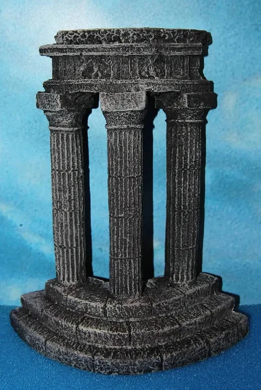 Curved Three Column Roman Ruin Aquarium Ornament 26cm