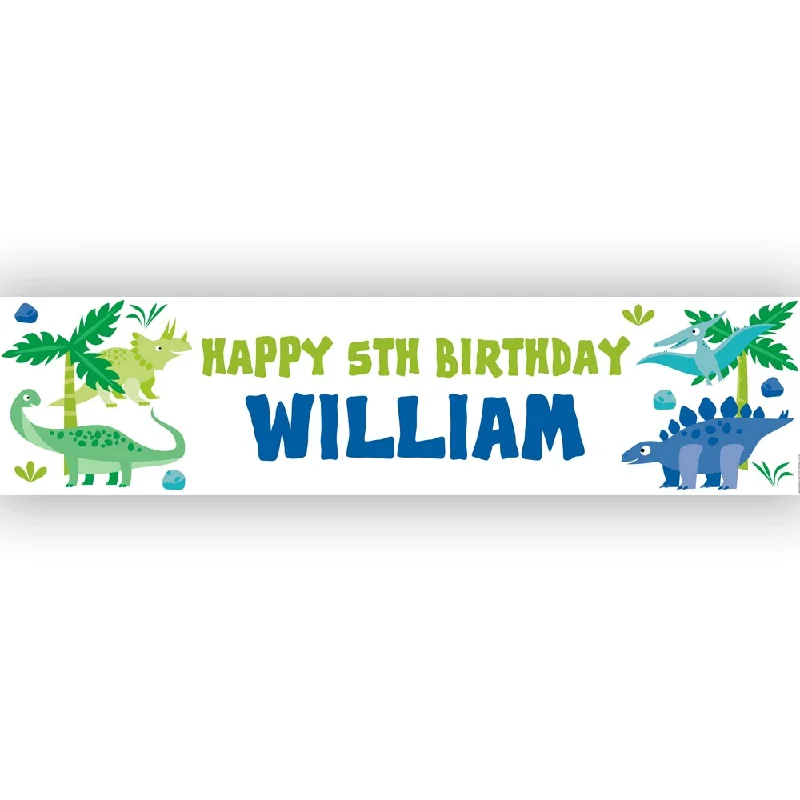 Dinosaur Personalised Banner Decoration - 1.2m