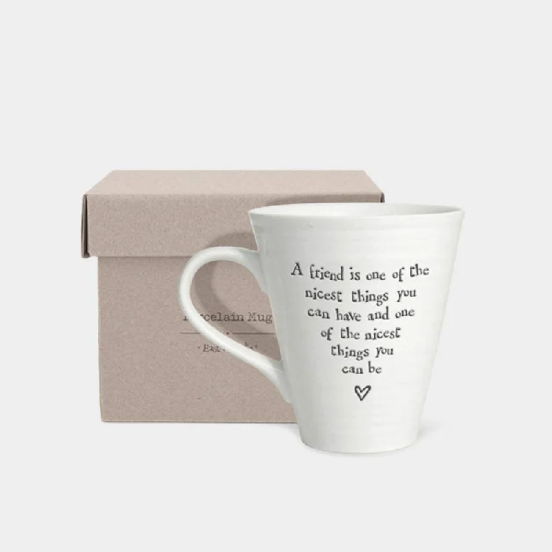 East Of India Nicest Friend Porcelain Mug In A Gift Box