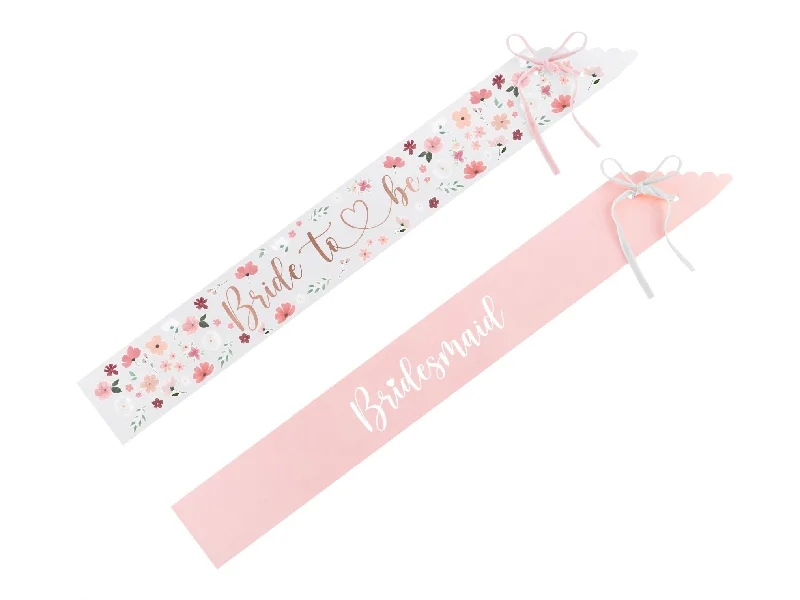 Floral Bride to Be and Bridesmaids Sash