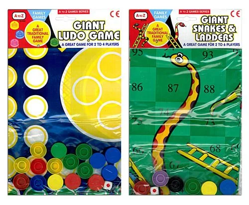 Giant Ludo/Snakes & Ladders - Assorted - Each