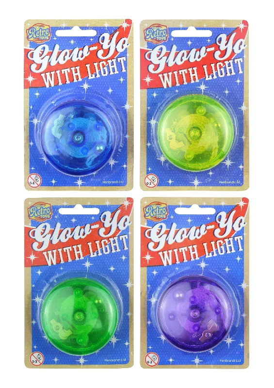 Glow-Yo Light Up Yo-Yo - Assorted Designs - 5.8cm - Each