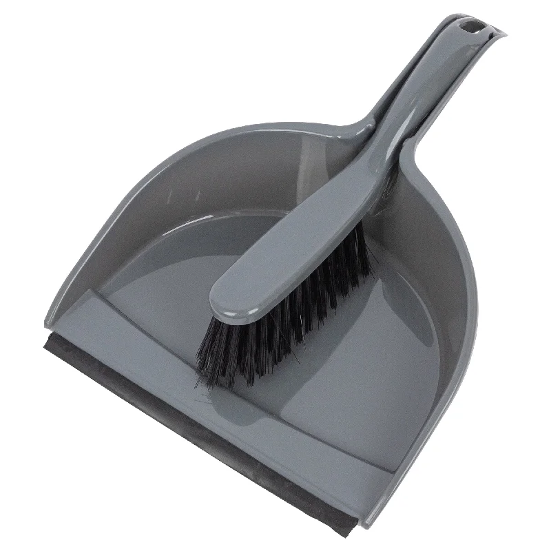 Grey Dustpan & Brush Set - By Ashley