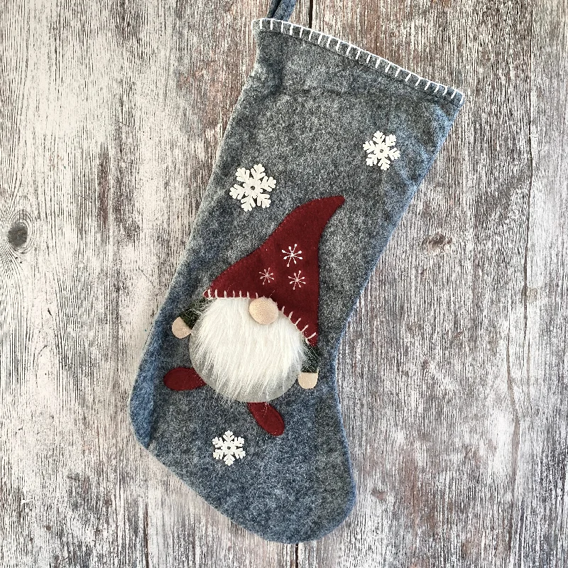 Grey Gonk Stocking