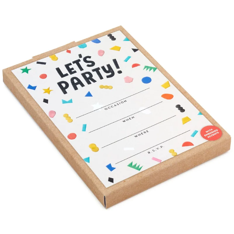 Hallmark : Colorful Confetti Party Invitations, Pack of 20