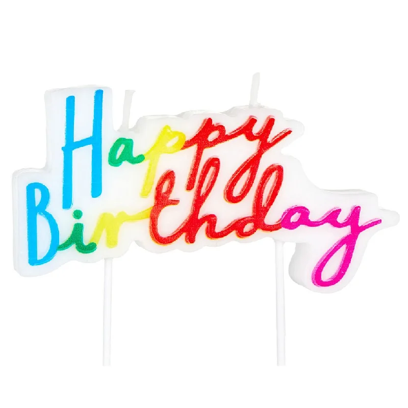 Hallmark : Rainbow Lettering Happy Birthday Candle