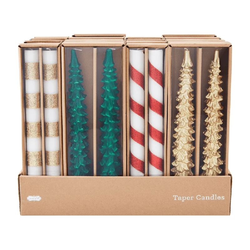 Christmas Taper Candles - 4 Style Options