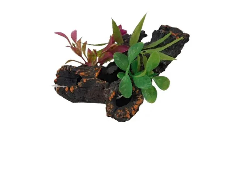 Hollow Split Log Aquarium Ornament