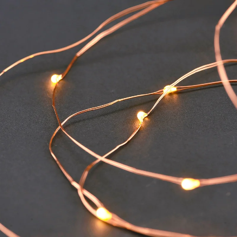 String Lights | Copper | 80 Bulbs | Battery Operated | by House Doctor