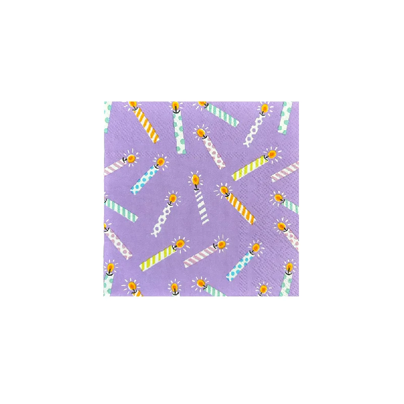 It's A Birthday Candle Print Petite Napkins