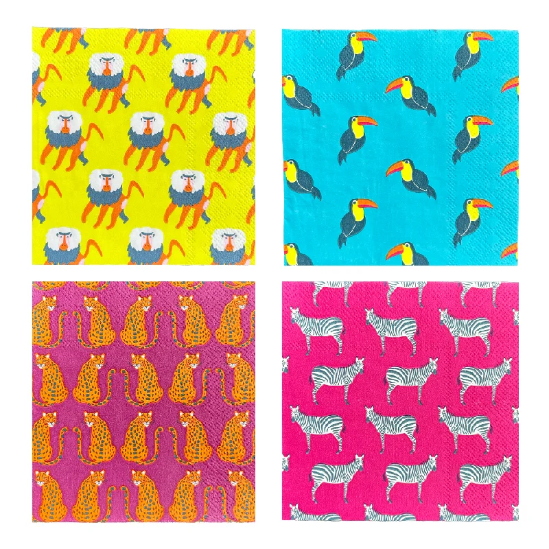 Jungle Animals Cocktail Napkins