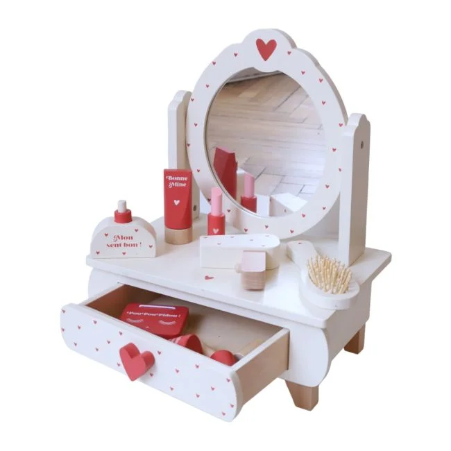 Wooden Toy - Mini Dressing Table - Terracotta Hearts