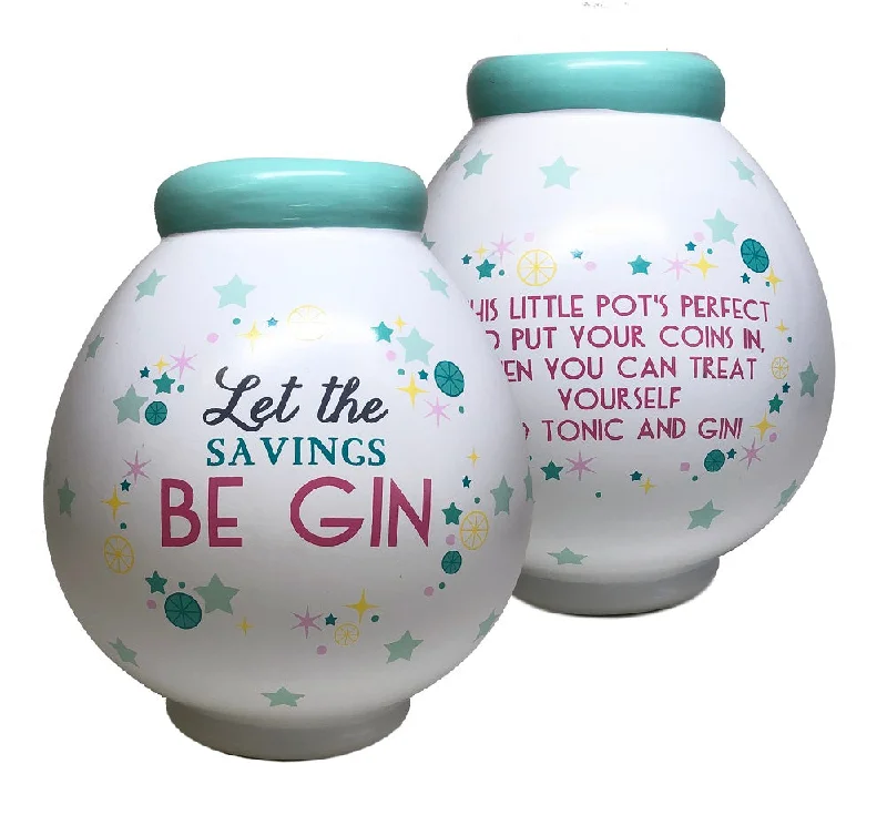 Let The Savings Be Gin Money Pot Hopes & Dreams Savings Pot In Gift Box