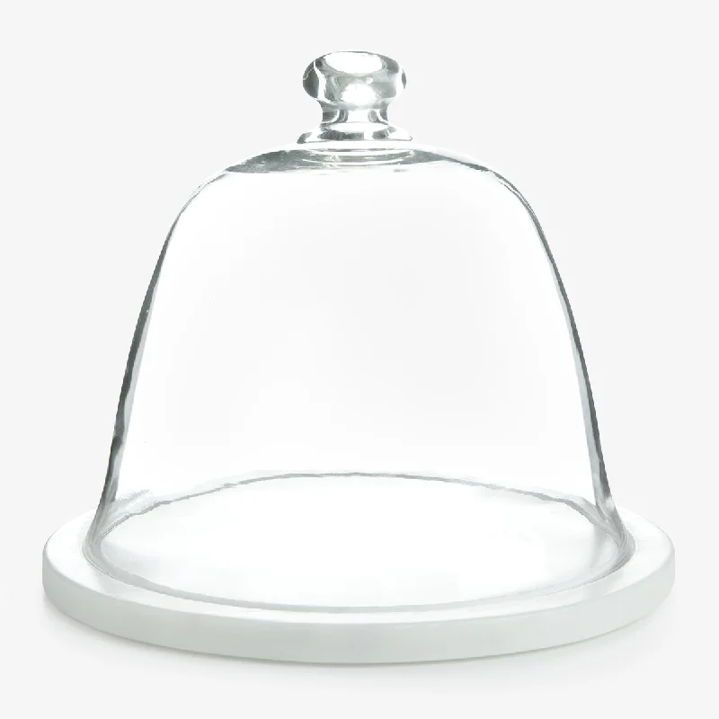 Marble & Glass Cake Cloche Dome