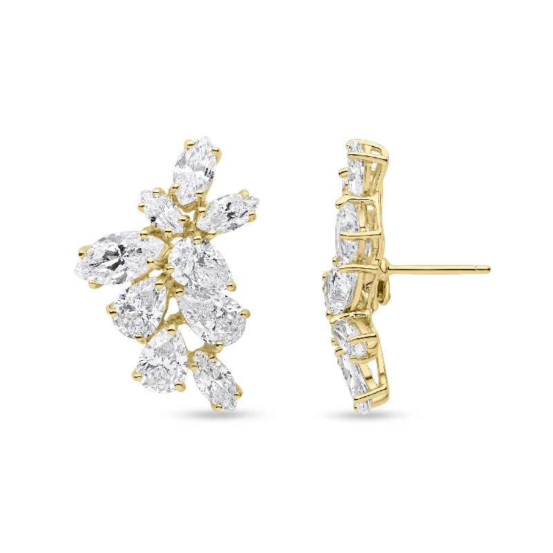 Mayfair Earrings (White/Gold)