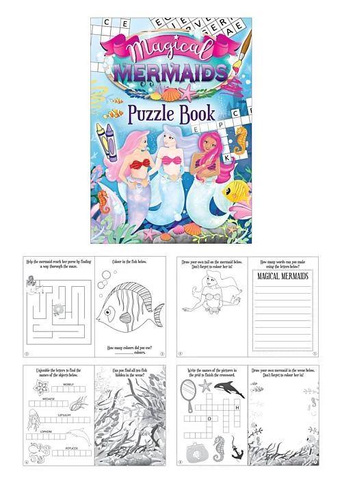 Mermaids Puzzle Book - 14.5cm - Each