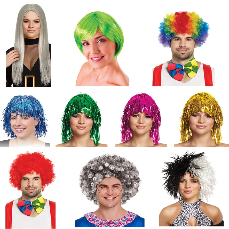 Novelty Wigs - Pack Of 10