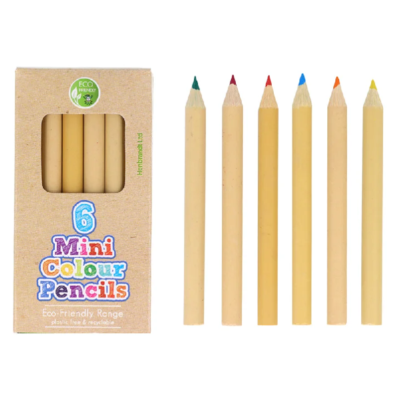 Eco-Friendly Mini Colouring Pencils - Pack of 6