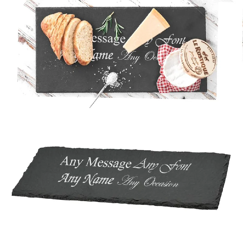 Personalised Engraved Beautiful Natural Slate Serving Plate