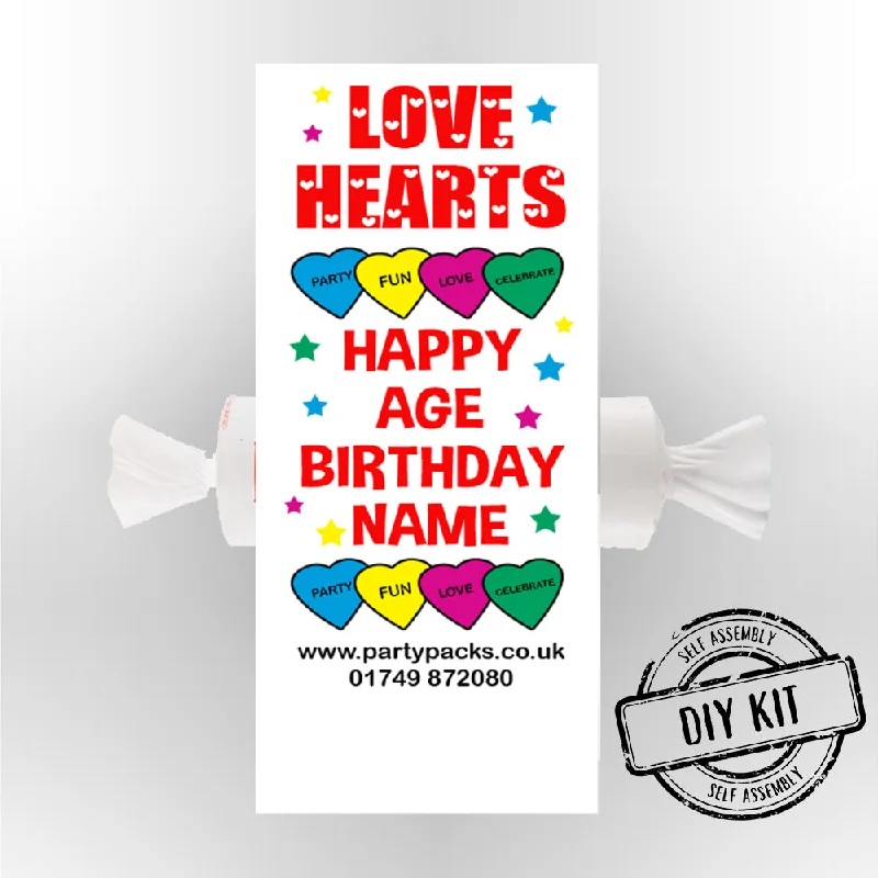 Personalised Love Hearts - Add Your Name And Age - Pack of 30