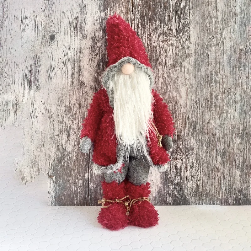 Red and Grey sanding Santa