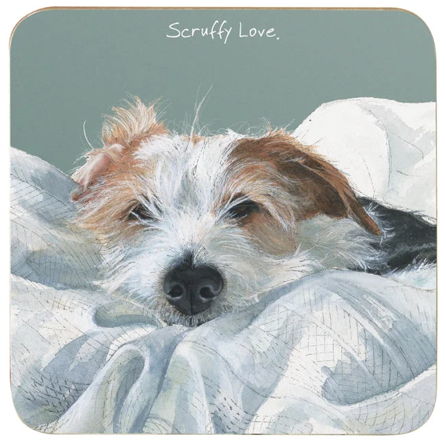 Scruffy Love Jack Russell Little Dog Laughed Coaster