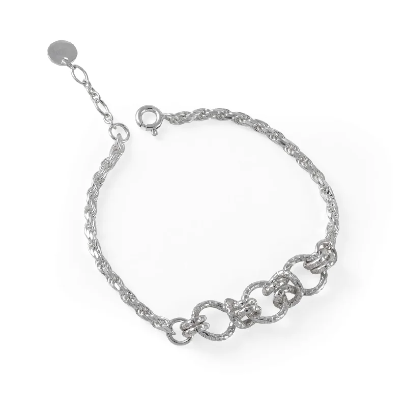 Serpentine Knot Chain Bracelet Silver