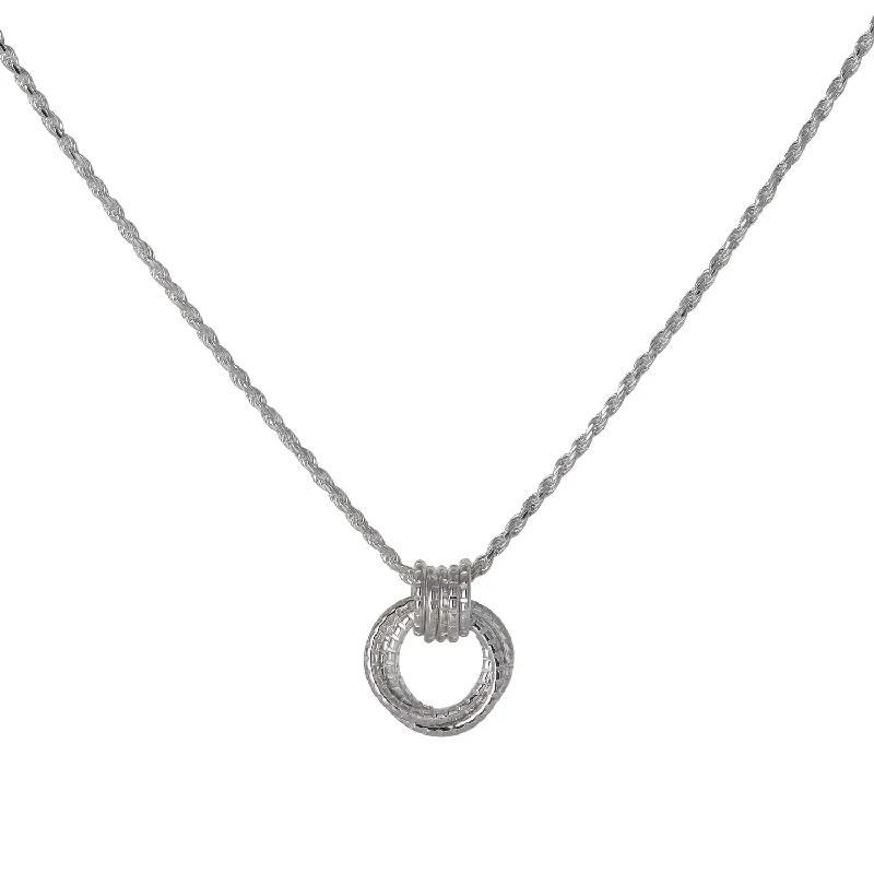 Serpentine Triple Loop Pendant Silver