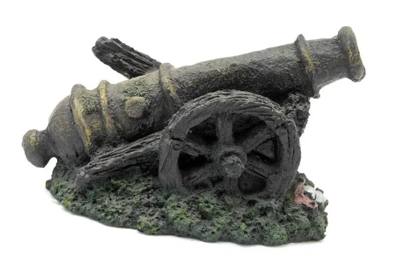 Shipwrecked Sunken Cannon Aquarium Ornament