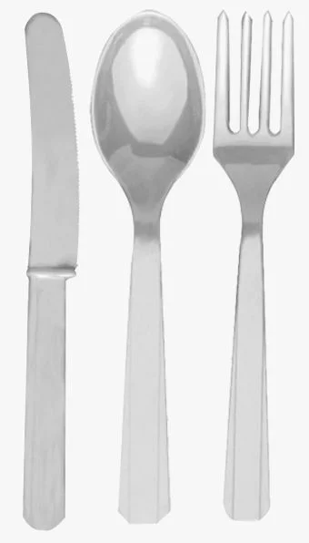 Silver Reusable Cutlery - Pack of 18