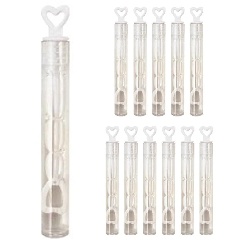 Heart Tip Bubble Tubes - 32ml - Pack of 12